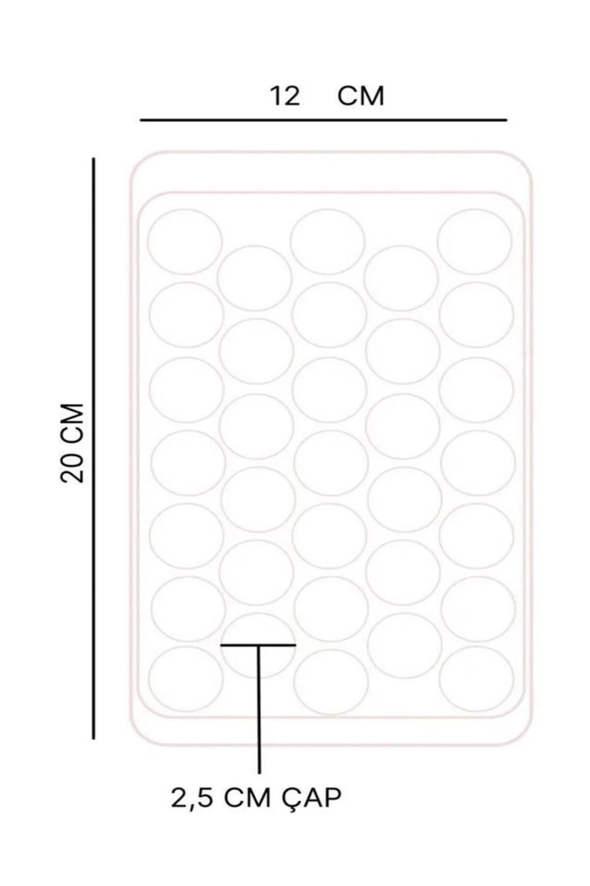 2.5 cm Çap Yuvarlak Buz Küpü Yapma Tepsisi 33 Bölmeli Küre Top Bu