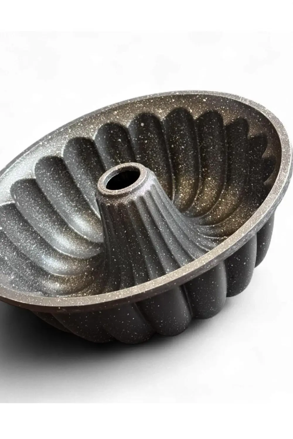 25 cm Granit Desenli Orta Delikli Kek Kalıbı – Yapışmaz, Yanmaz,