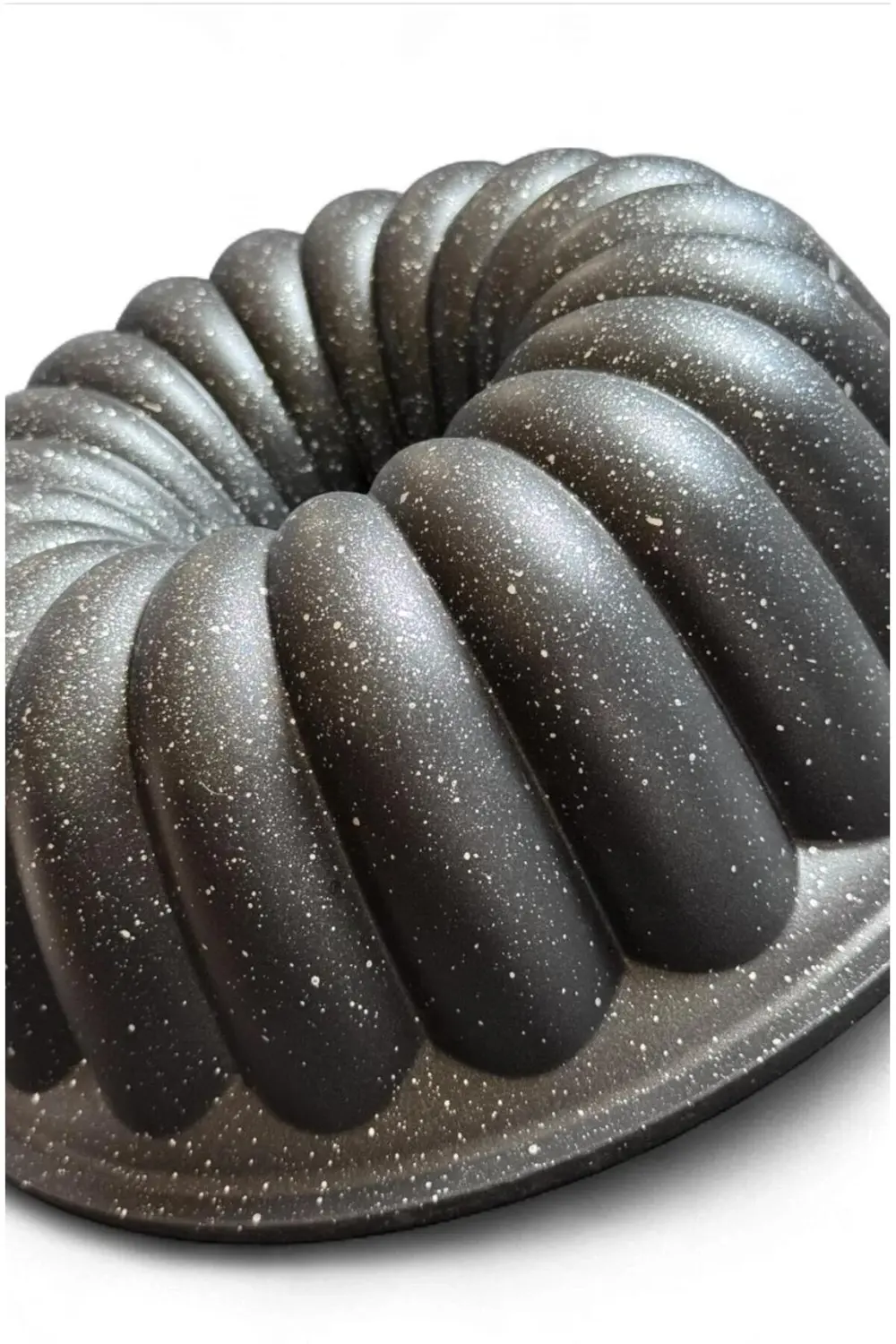 25 cm Granit Desenli Orta Delikli Kek Kalıbı – Yapışmaz, Yanmaz,