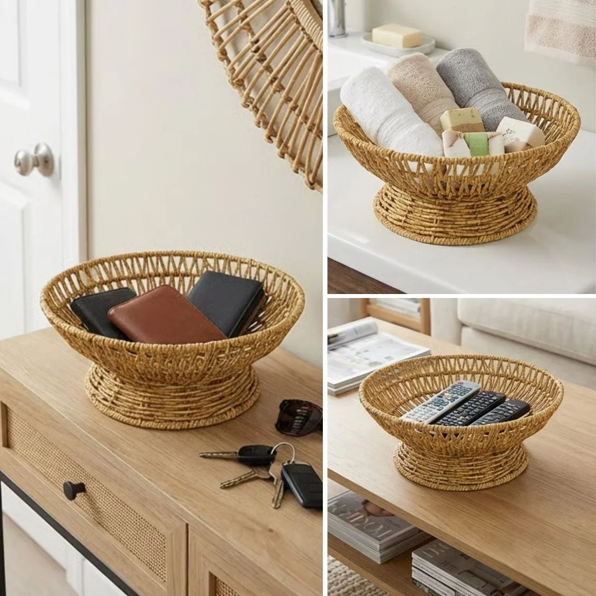 25 Cm Plastik Rattan Servis Çanağı – Doğal Hasır Görünümlü Dekoratif Meyve, Ekmek Ve Sunum Kasesi Bx40 Fiyatı, Yorumları ve Özellikleri