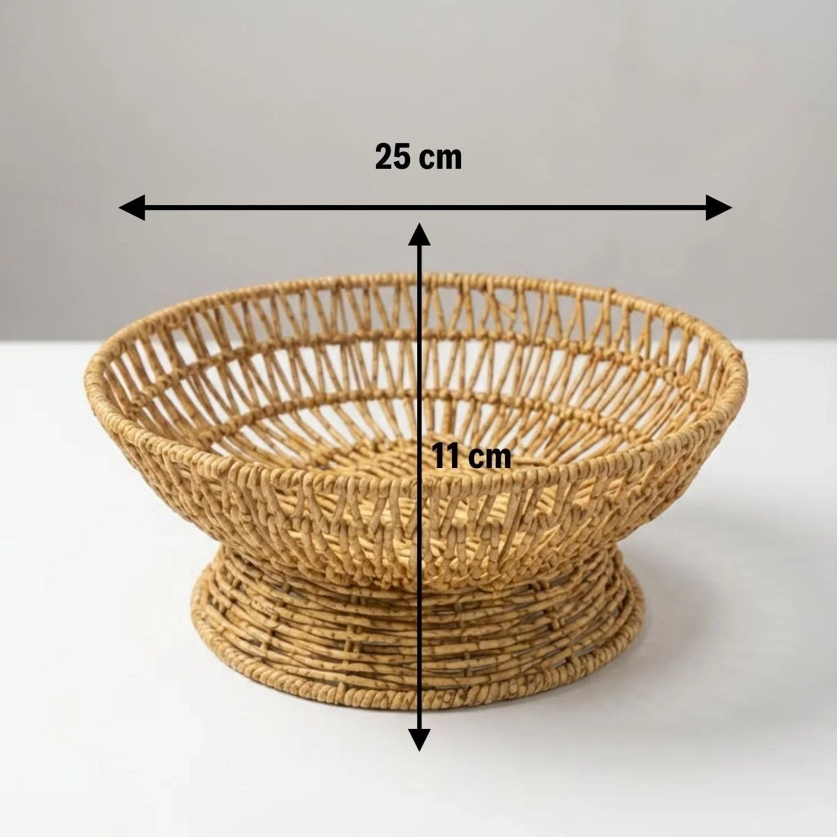 25 Cm Plastik Rattan Servis Çanağı – Doğal Hasır Görünümlü Dekoratif Meyve, Ekmek Ve Sunum Kasesi Bx40 Fiyatı, Yorumları ve Özellikleri
