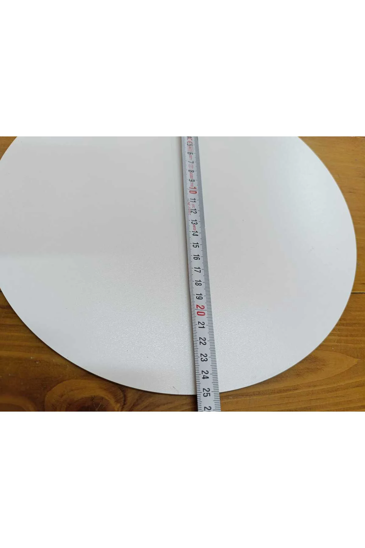 25 Cm Yuvarlak Beyaz Pasta Altlığı ve Çok Amaçlı Dekoratif MDF Panel - 1 Adet