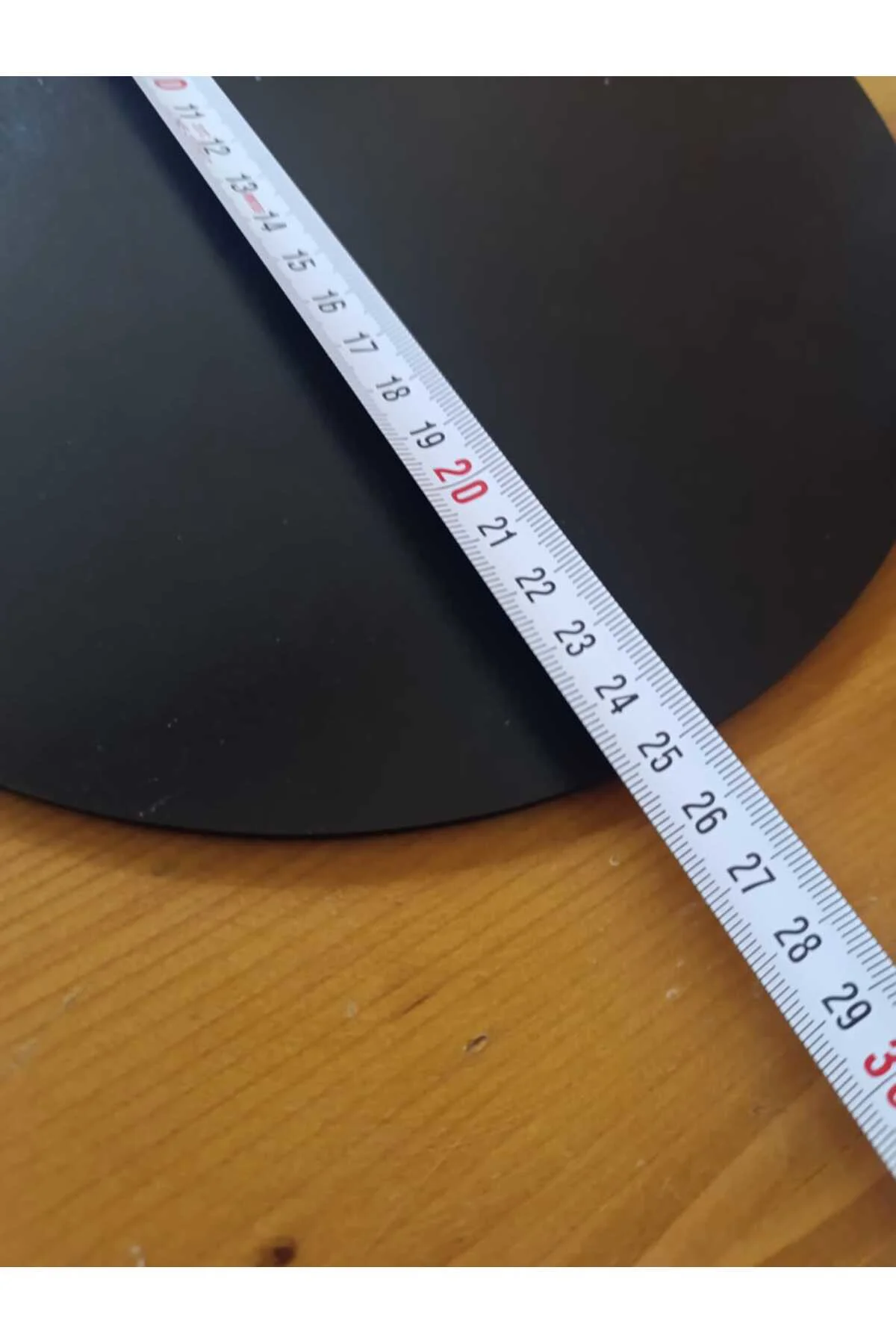 25 Cm Yuvarlak Siyah Çok Amaçlı Dekoratif MDF Panel ve Pasta Altl