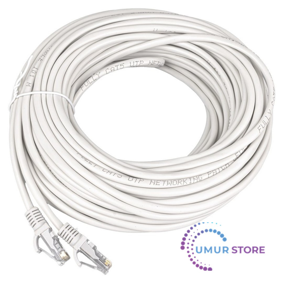 25 Metre Poşetli Gri Cat5 Kablo