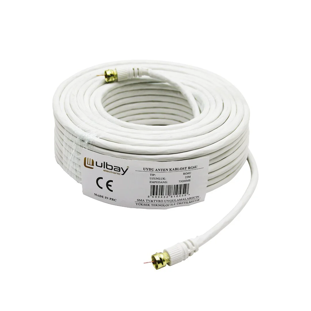 25 Metre RG6U Uydu Anten Kablosu 25 Metre RG6U Uydu Anten Kablosu