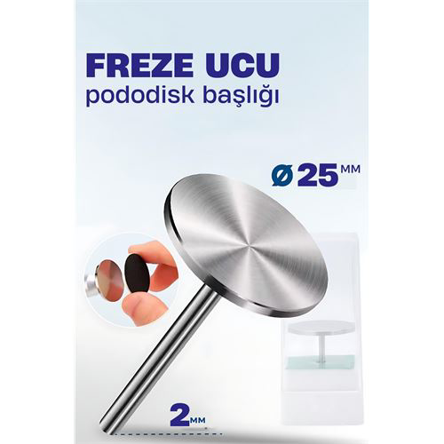 25 mm Pododisk Başlığı - Pododisk Freze Ucu Profesyonel Paslanmaz 25 mm Pododisk Başlığı - Pododisk Freze Ucu Profesyonel Paslanmaz