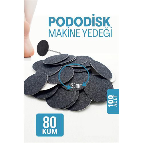 25 mm Pododisk - Nasır Sökücü Pedikür Makinesi Yedek Pedler 100 A 25 mm Pododisk - Nasır Sökücü Pedikür Makinesi Yedek Pedler 100 A