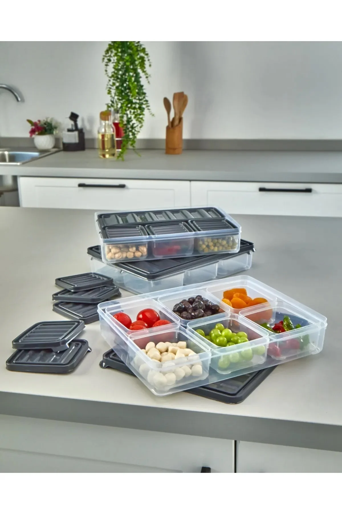 25 Parça Sızdırmaz Saklama Kabı Kahvaltılık Ve Buzluk Saklama Kab