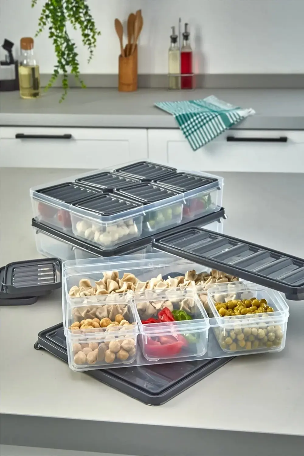 25 Parça Sızdırmaz Saklama Kabı Kahvaltılık Ve Buzluk Saklama Kab