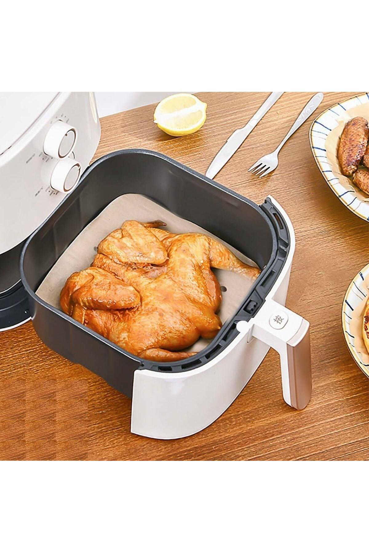 Suarez  250 Adet Air Fryer Pişirme Kağıdı Tek Kullanımlık Hava Fritöz Yağ