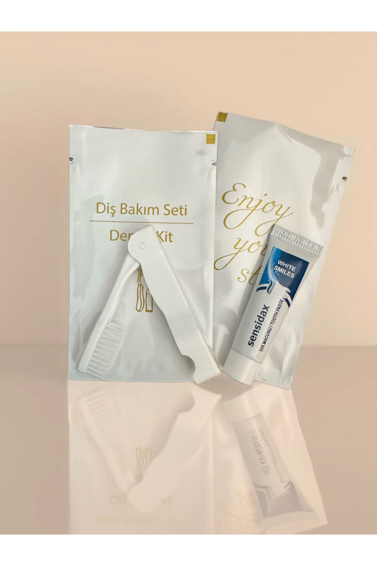 250 adet yırt-aç otel tipi katlanır diş bakım seti