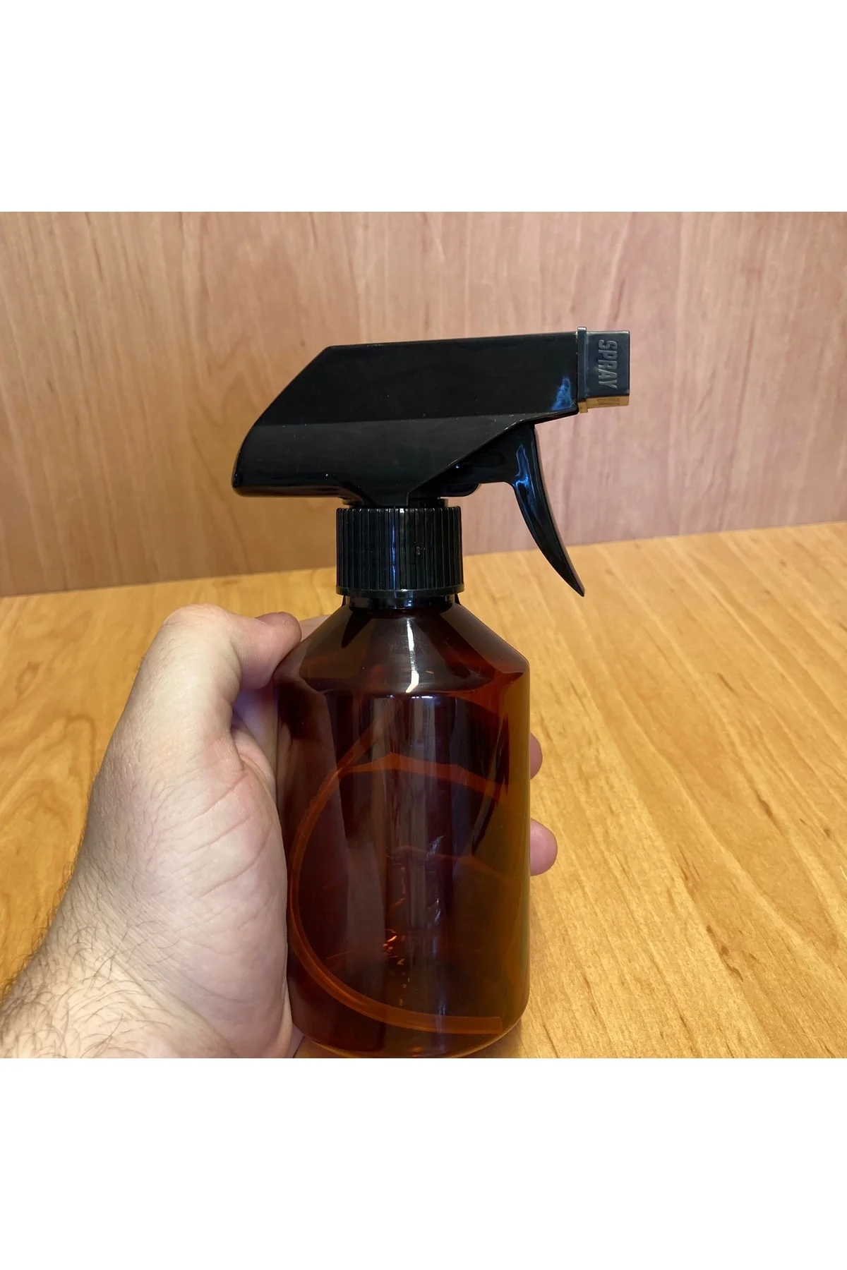 250 Cc Amber Plastik Şişe - Siyah Tetik Spreyli - 250 Ml Kahveren