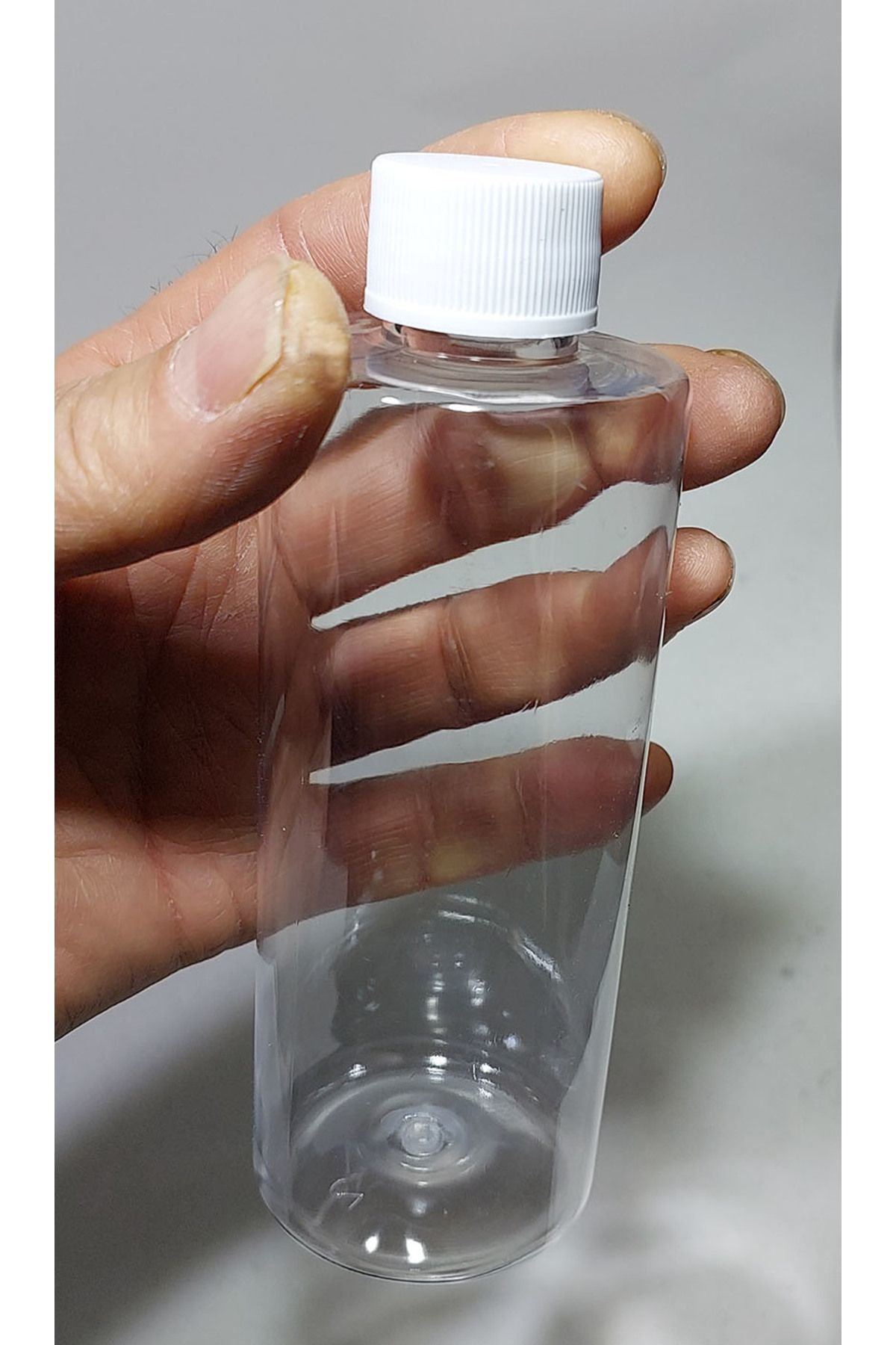 250 Cc Düz Model Pet Şişe - Beyaz Kapaklı - 250 Ml Boş Pet Şişe (