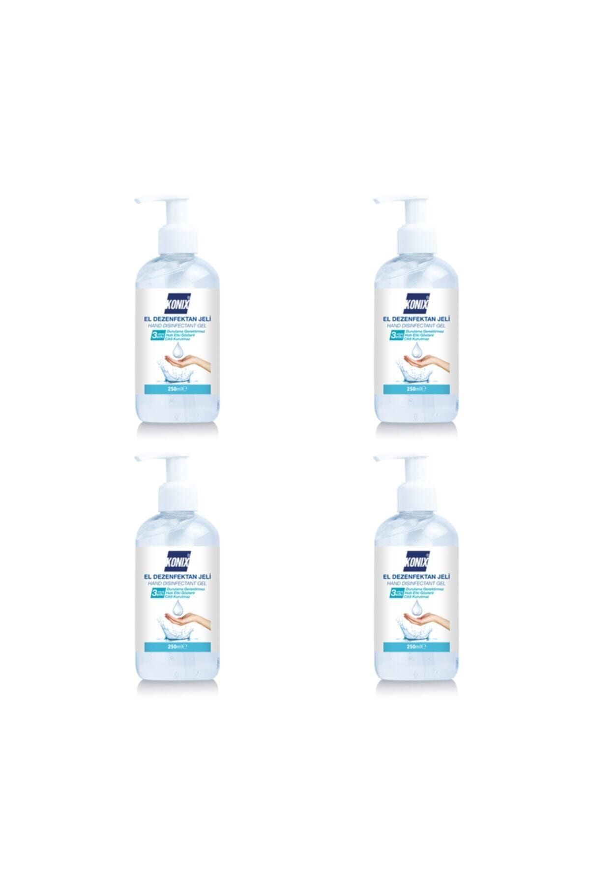 Konix 250 Ml. Antiseptik  Jel El Dezanfektani 4 Adet