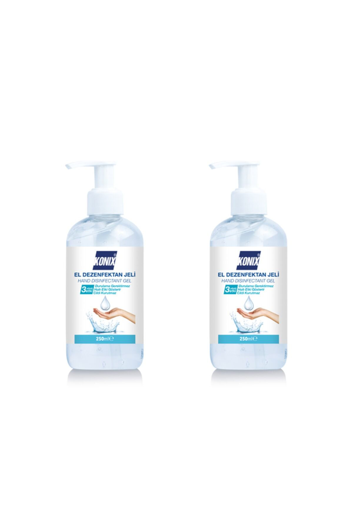 Konix 250 Ml. Antiseptik  Jel El Dezanfektani 2 Adet