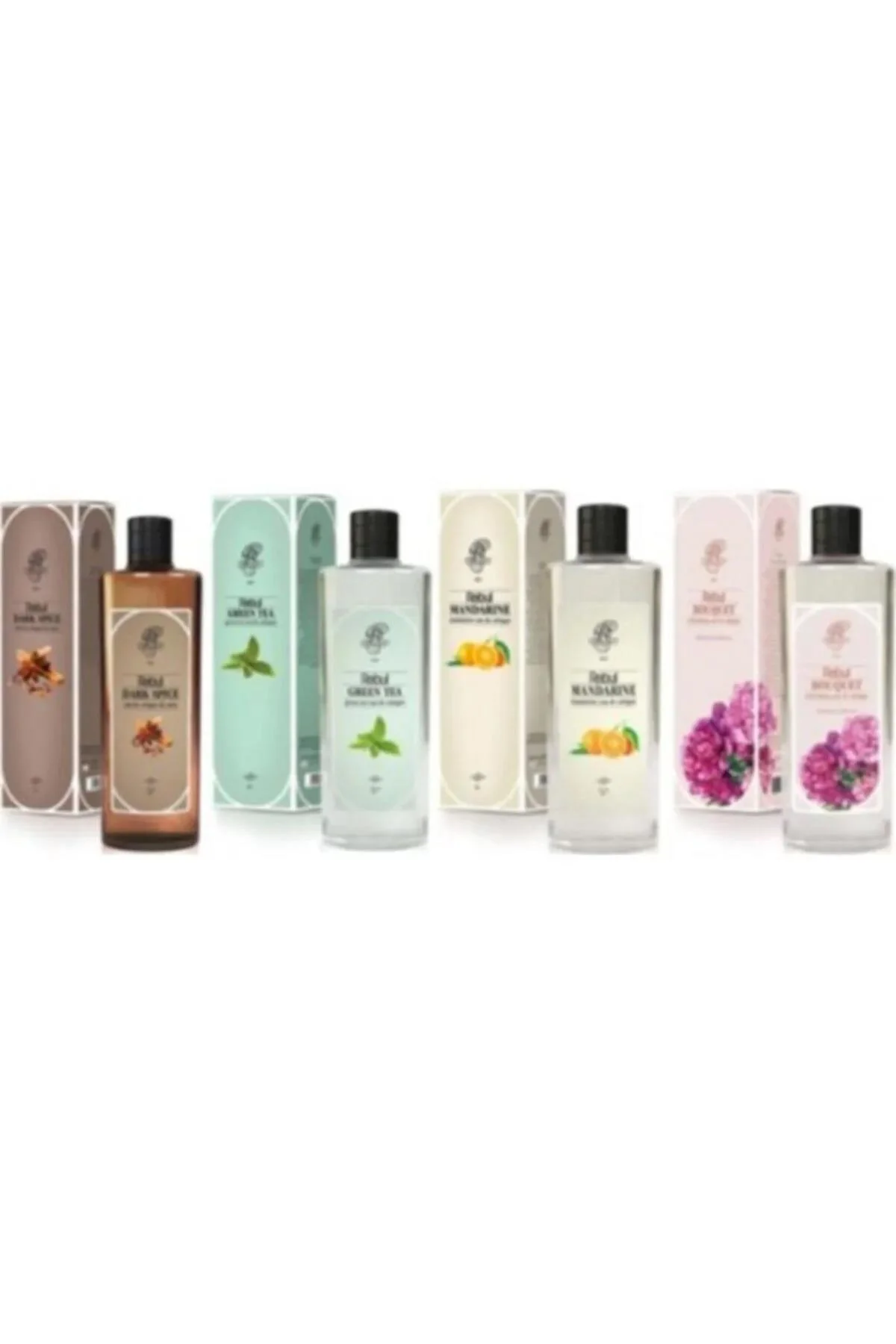 250 ml Cam Şişe Kolonya Seti – Dark Spice, Green Tea, Mandarine, Bouquet Fiyatı, Yorumları ve Özellikleri