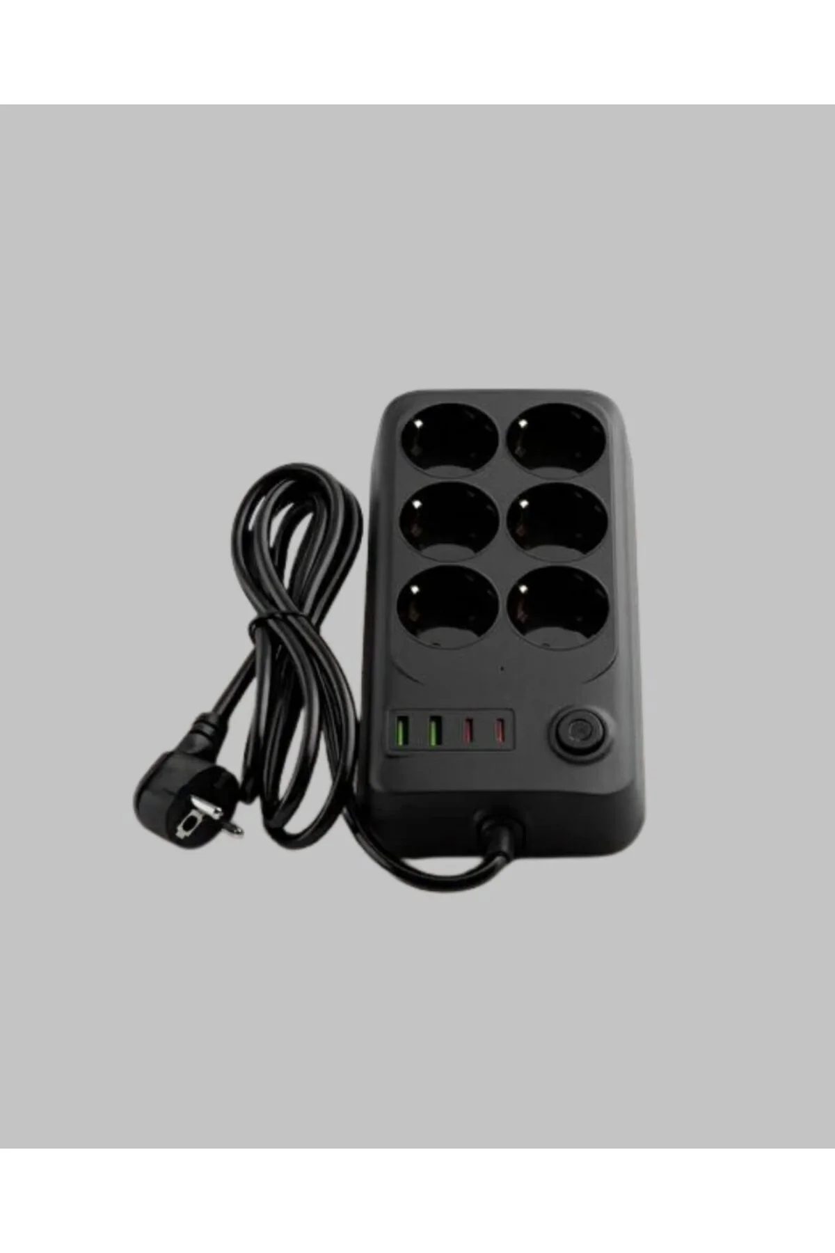 2500w Güçlü 6’lı Priz Usb Ve Type-c Çıkışlı Termal Korumalı