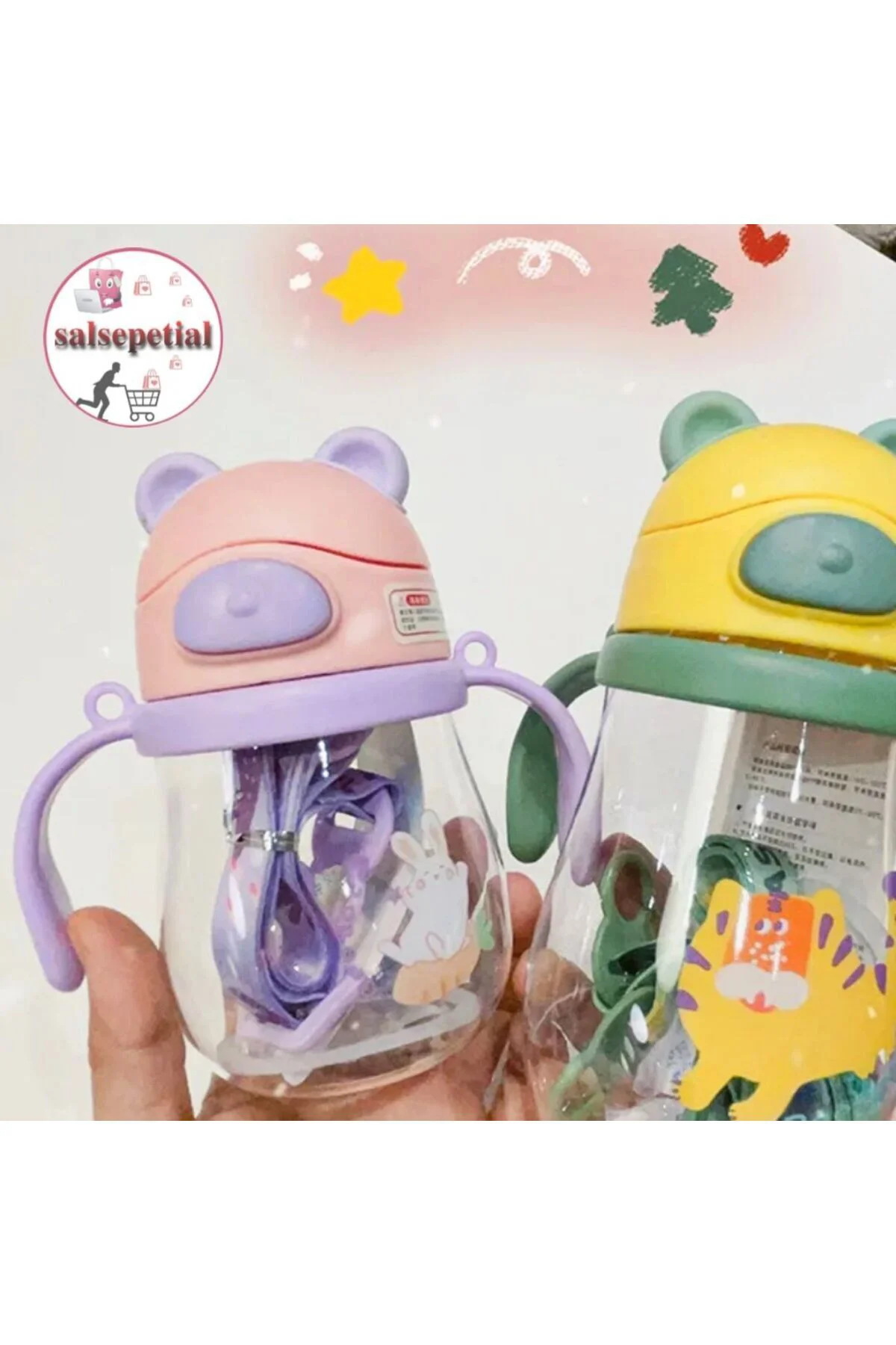250ml Ayıcık Figürlü Pipeti Suluk Bebek Matara Askılı Sevimli Su Şişesi Bebek Pipetli Biberon Matara Fiyatı, Yorumları ve Özellikleri