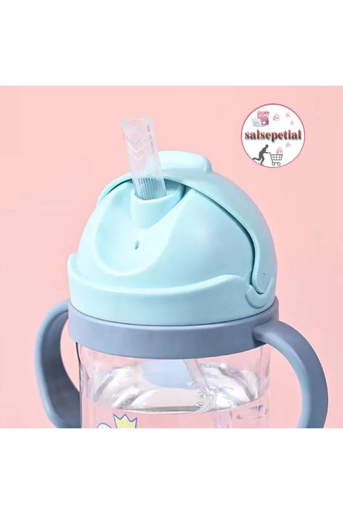 250ml Figürlü Pipeti Suluk Bebek Matara Sevimli Su Şişesi Bebek P