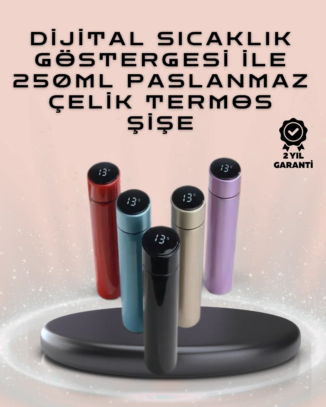 250ml LED Ekranlı Paslanmaz Çelik Akıllı Termos 250ml LED Ekranlı Paslanmaz Çelik Akıllı Termos
