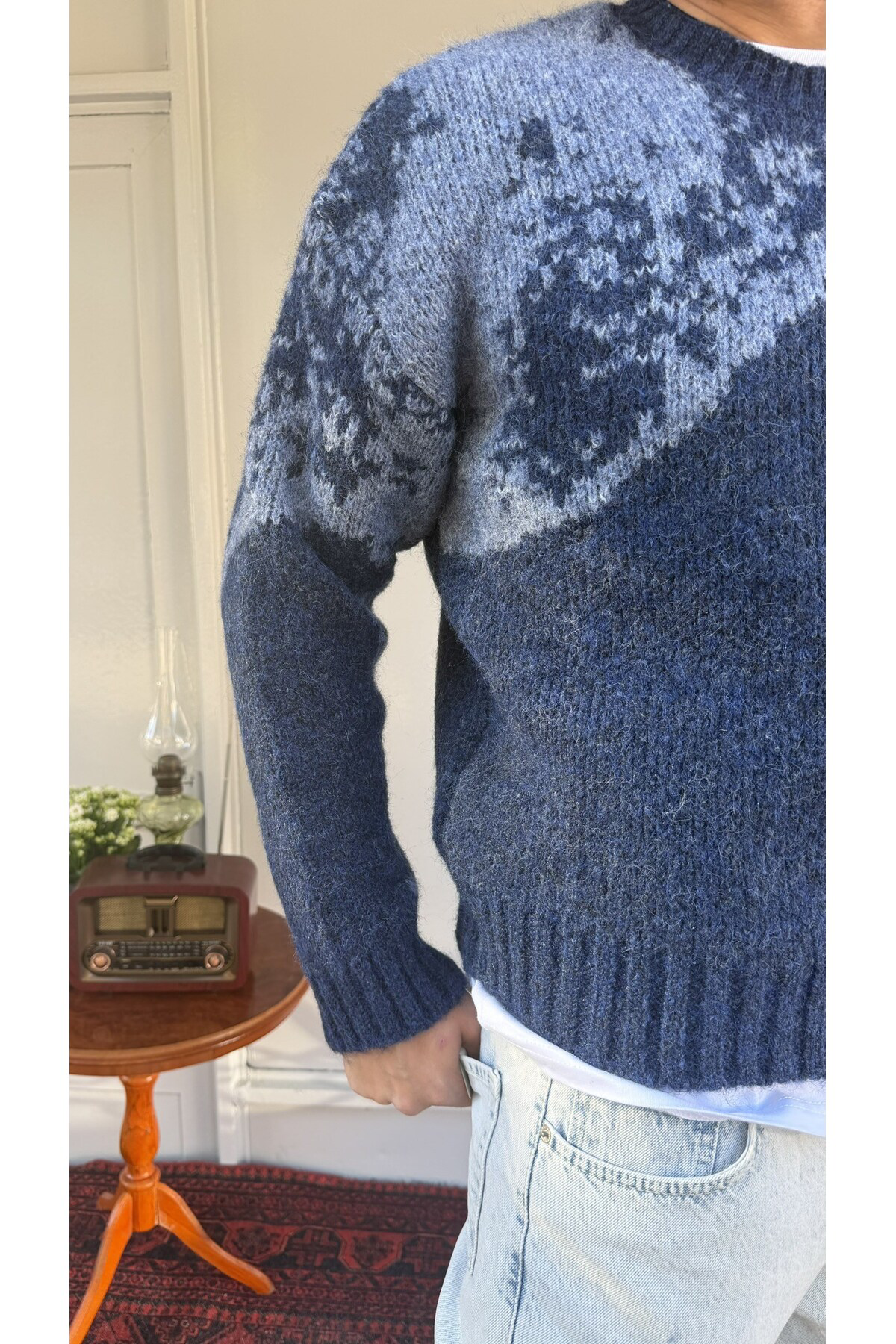 2512 Desenli Yün Kazak