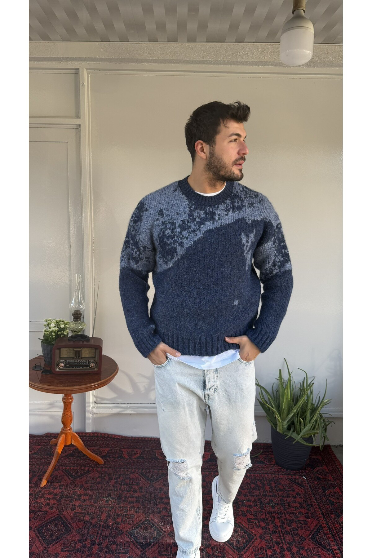 2512 Desenli Yün Kazak