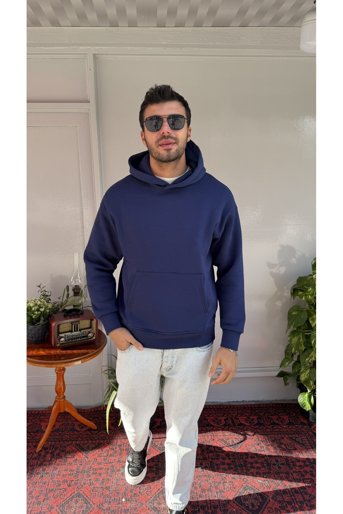 2512 Düz Basic Kapüşon