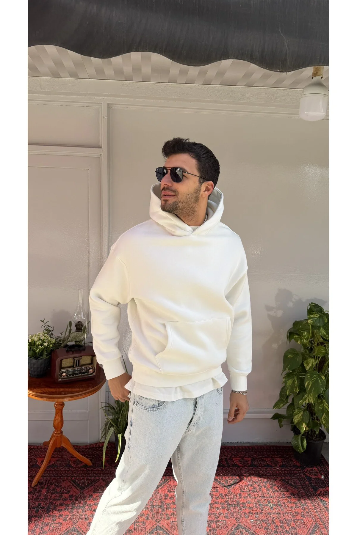 2512 Düz Basic Kapüşon