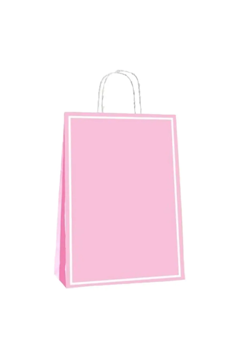 (25*12*31 Cm) Büküm Saplı Poşet (25 'li) -makaron Pembe- (25*12*31 Cm) Büküm Saplı Poşet (25 'li) -makaron Pembe-