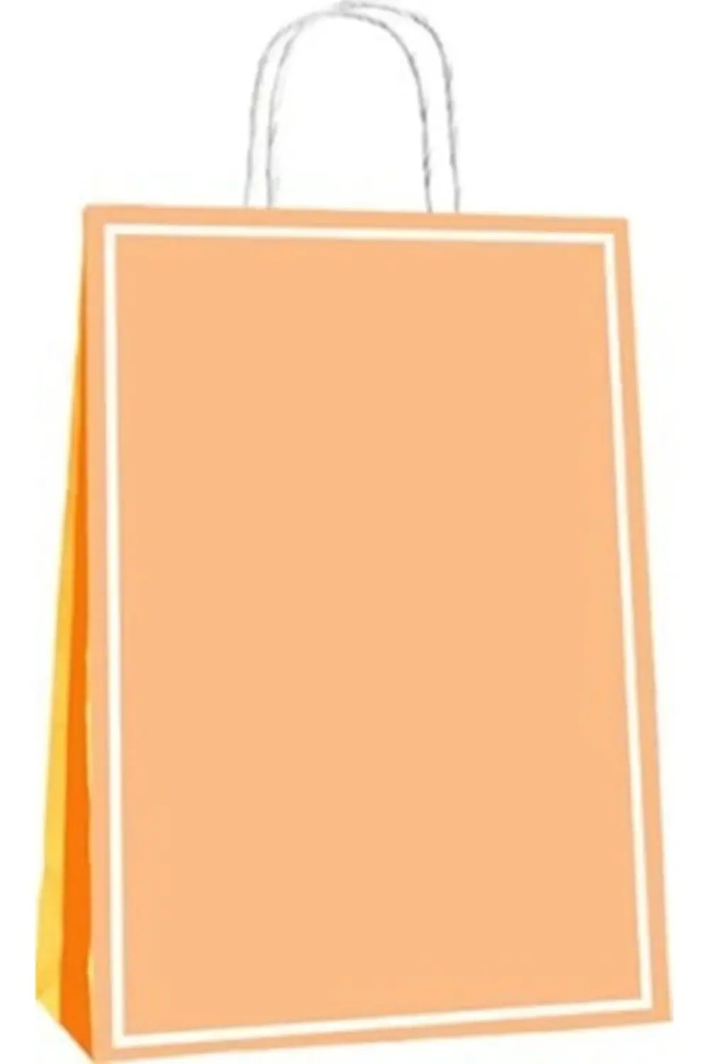 (25*12*31 Cm) Büküm Saplı Poşet (25 'li) -makaron Turuncu-