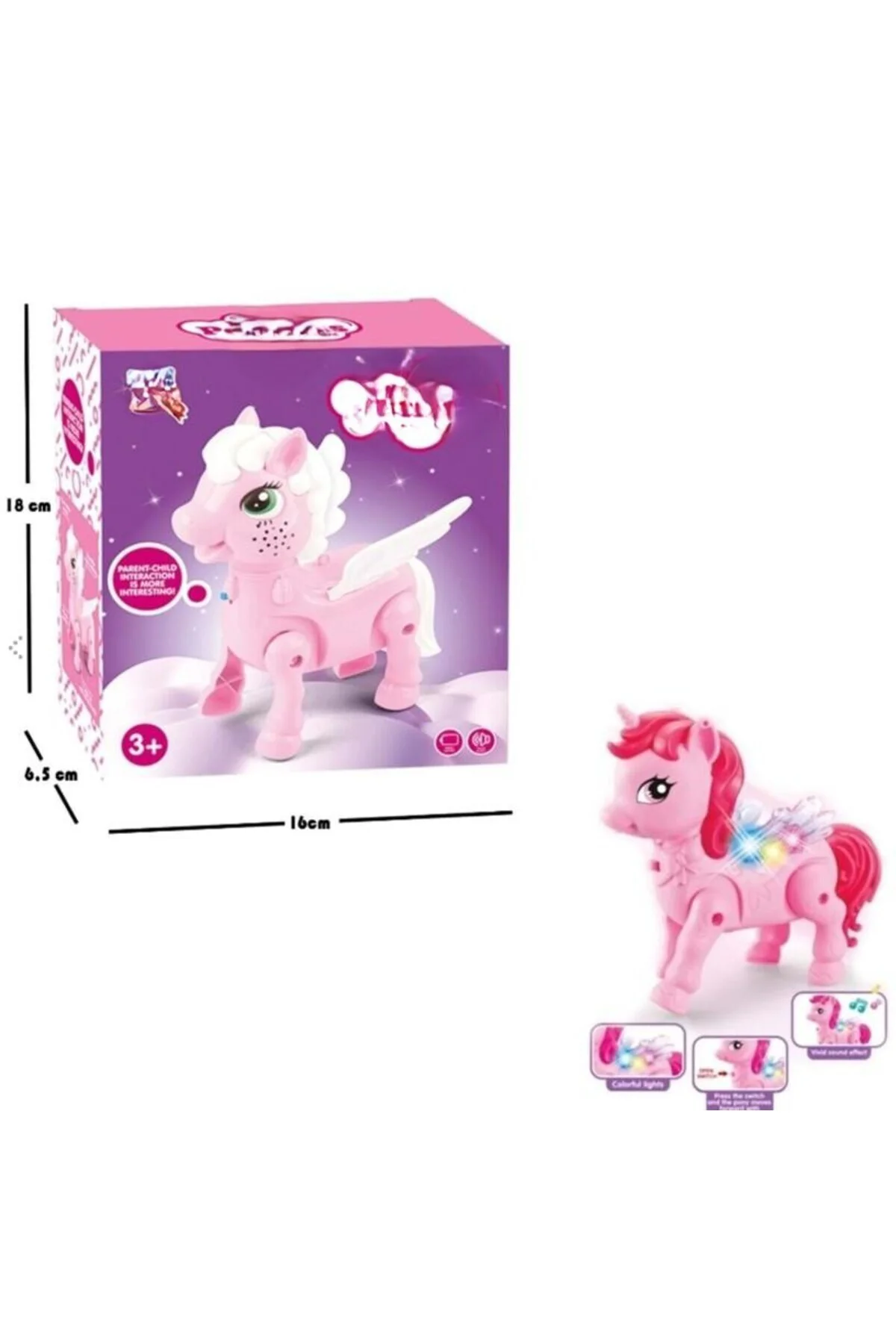 2570 YÜRÜYEN PİLLİ AT PEMBE
