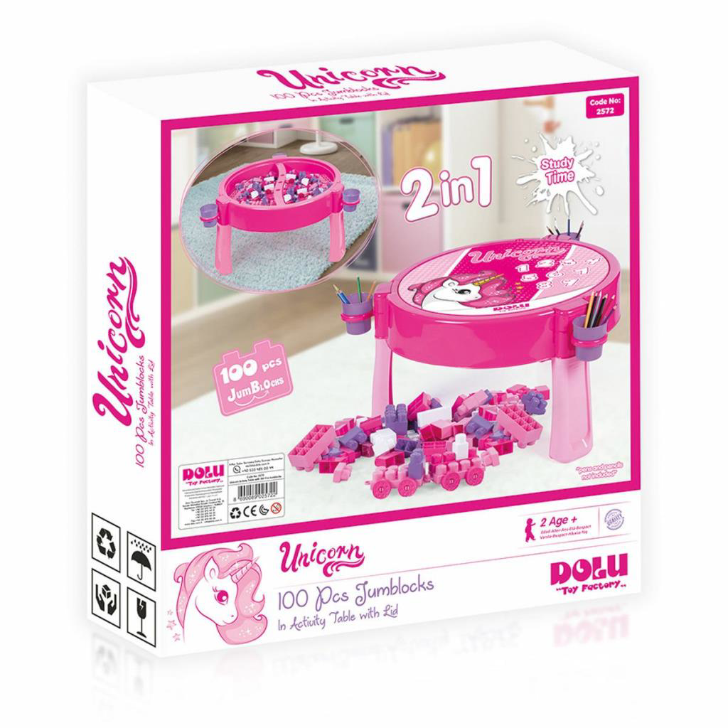 2572 UNICORN 100 PCS BLOKLU AKTIVITE MASASI MONTAJ 2572 UNICORN 100 PCS BLOKLU AKTIVITE MASASI MONTAJ