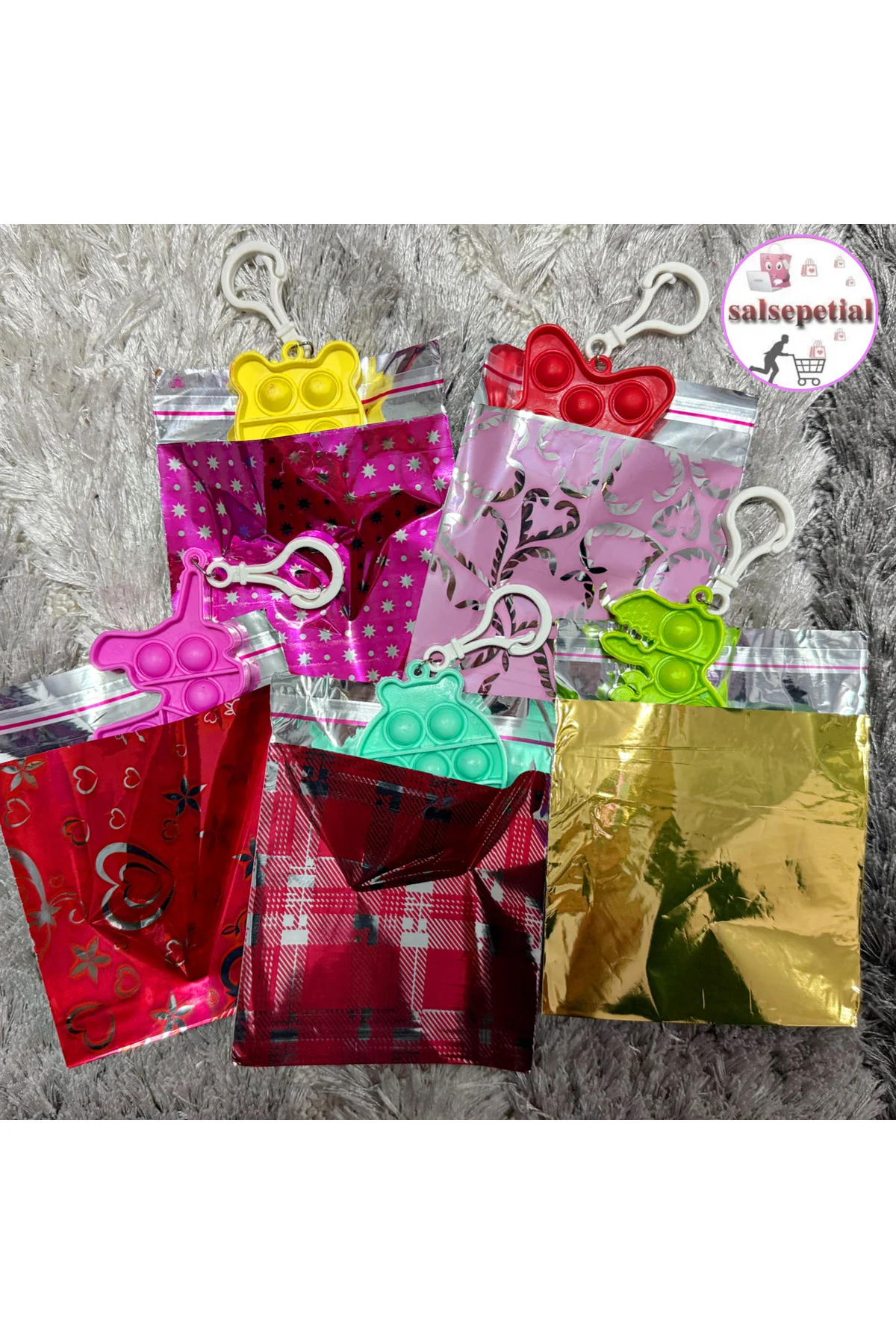 25'li Hediye Paketli Popit Anahtarlık Hediyelik Popit Anahtarlık 