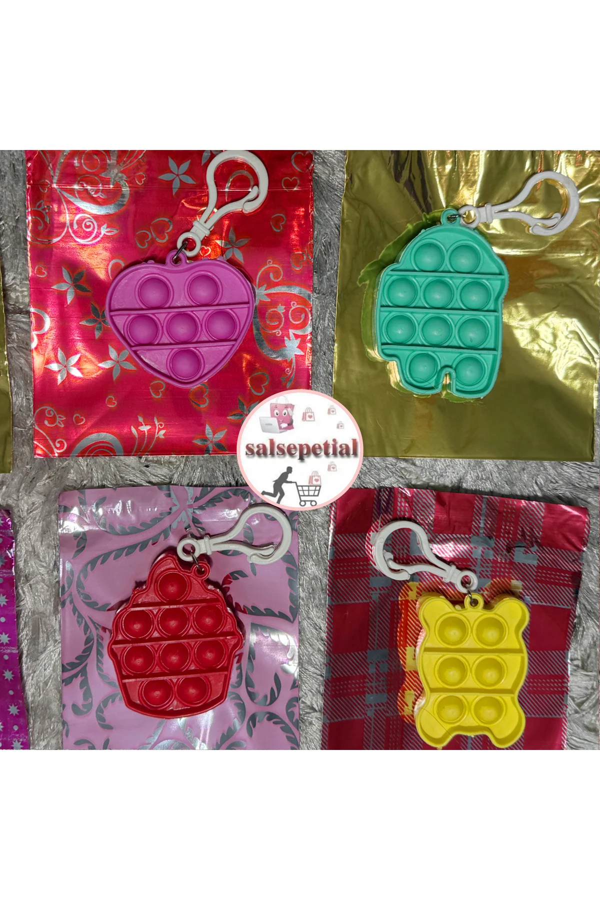 25'li Hediye Paketli Popit Anahtarlık Hediyelik Popit Anahtarlık 
