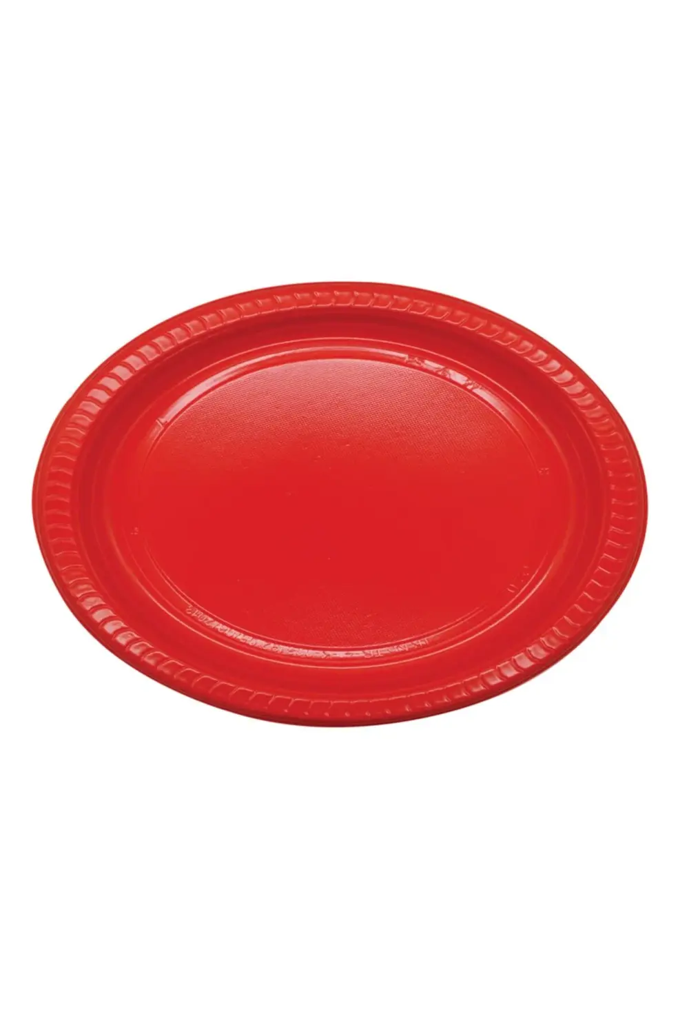 25'li Kırmızı Tek Kullanımlık Plastik Tabak