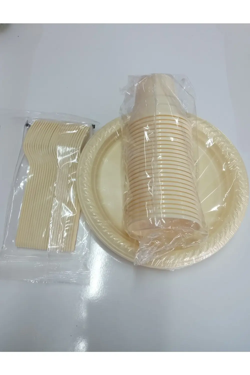 25li Plastik Tabak Bardak Çatal Set