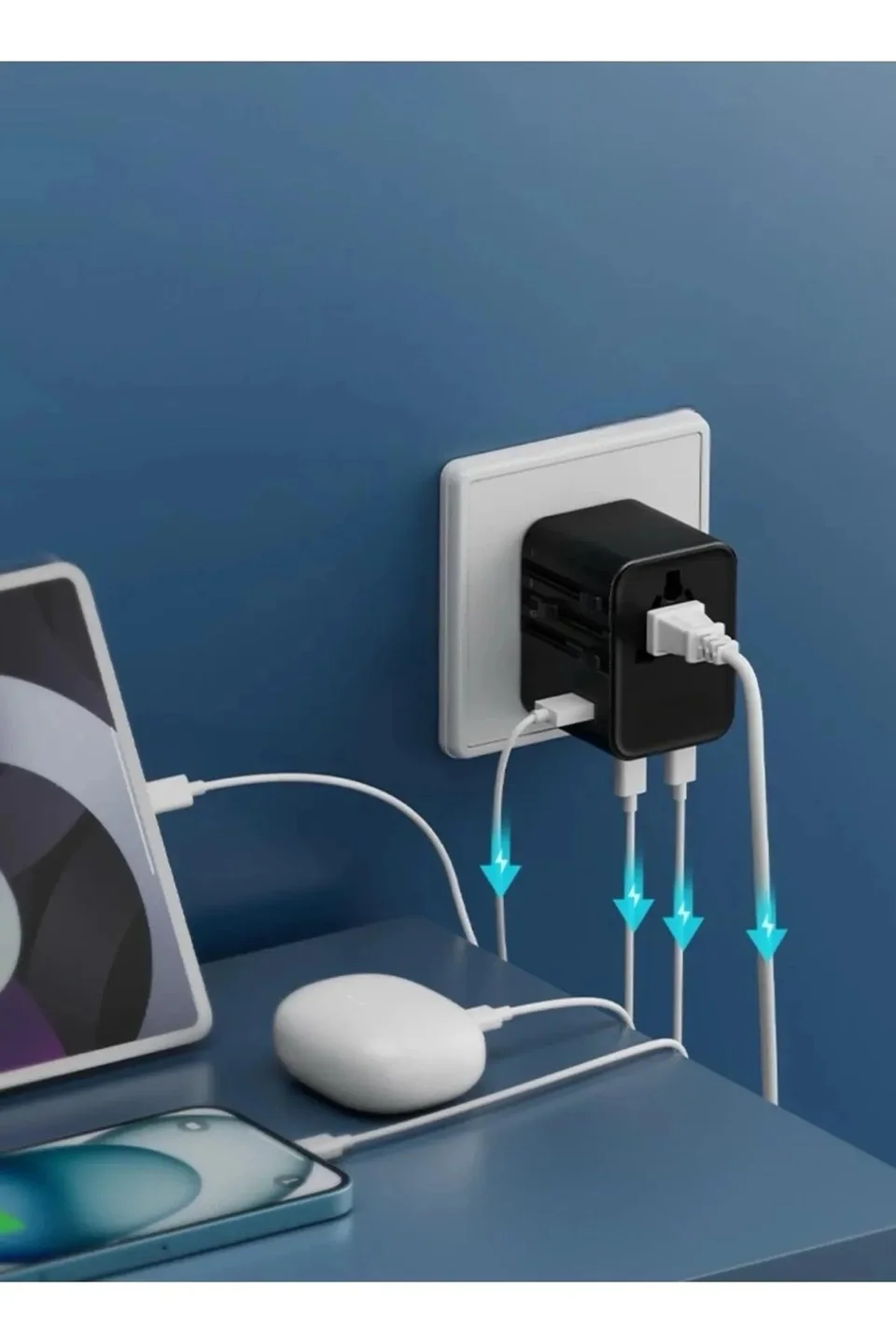 25w Evrensel Seyahat Adaptörü, Eu/us/uk/au Priz Dönüştürücü, 1x Usb, 2x Type-c Hızlı Şarj Fiyatı, Yorumları ve Özellikleri
