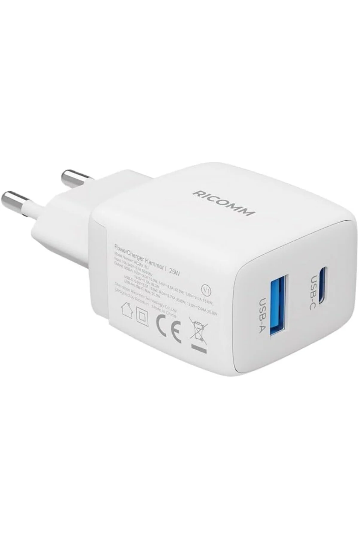 25W GaN USB-C + USB-A Şarj Aleti PPS PD tüm markalarla Uyumlu Hızlı Şarj Cihazı