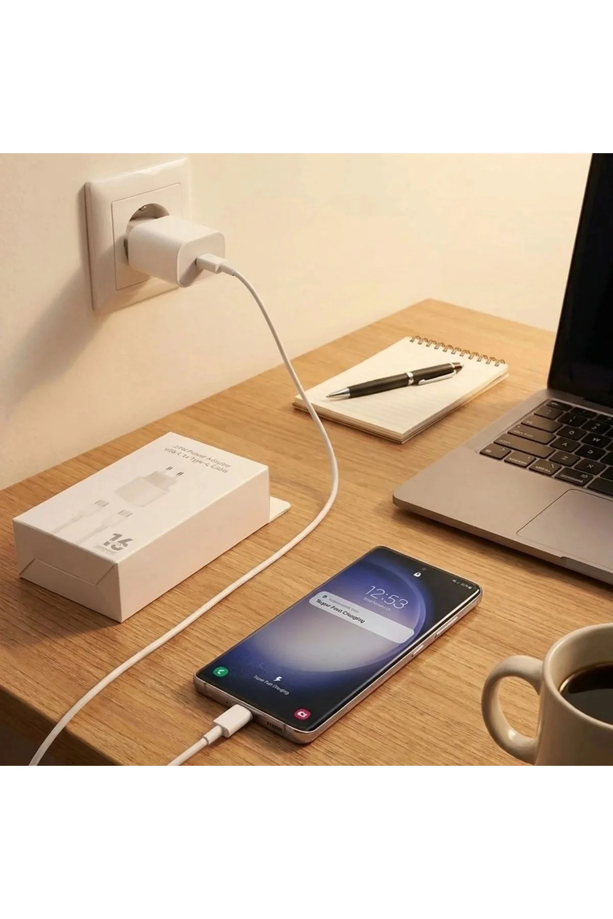 25w Hızlı Şarj Adaptörü Usb-c To Type-c Kablolu – Pd Destekli, Süper Hızlı Şarj Cihazı Bx40 25w Hızlı Şarj Adaptörü Usb-c To Type-c Kablolu – Pd Destekli, Süper Hızlı Şarj Cihazı Bx40 - Görsel 2
