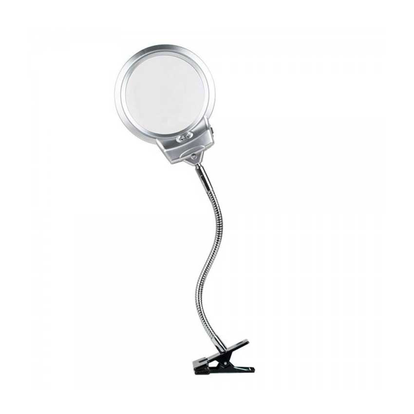 2.5X130 Mm 5X24 Mm Led Aydınlatmalı Büyüteç Masa Üstü Metal Hortu 2.5X130 Mm 5X24 Mm Led Aydınlatmalı Büyüteç Masa Üstü Metal Hortu