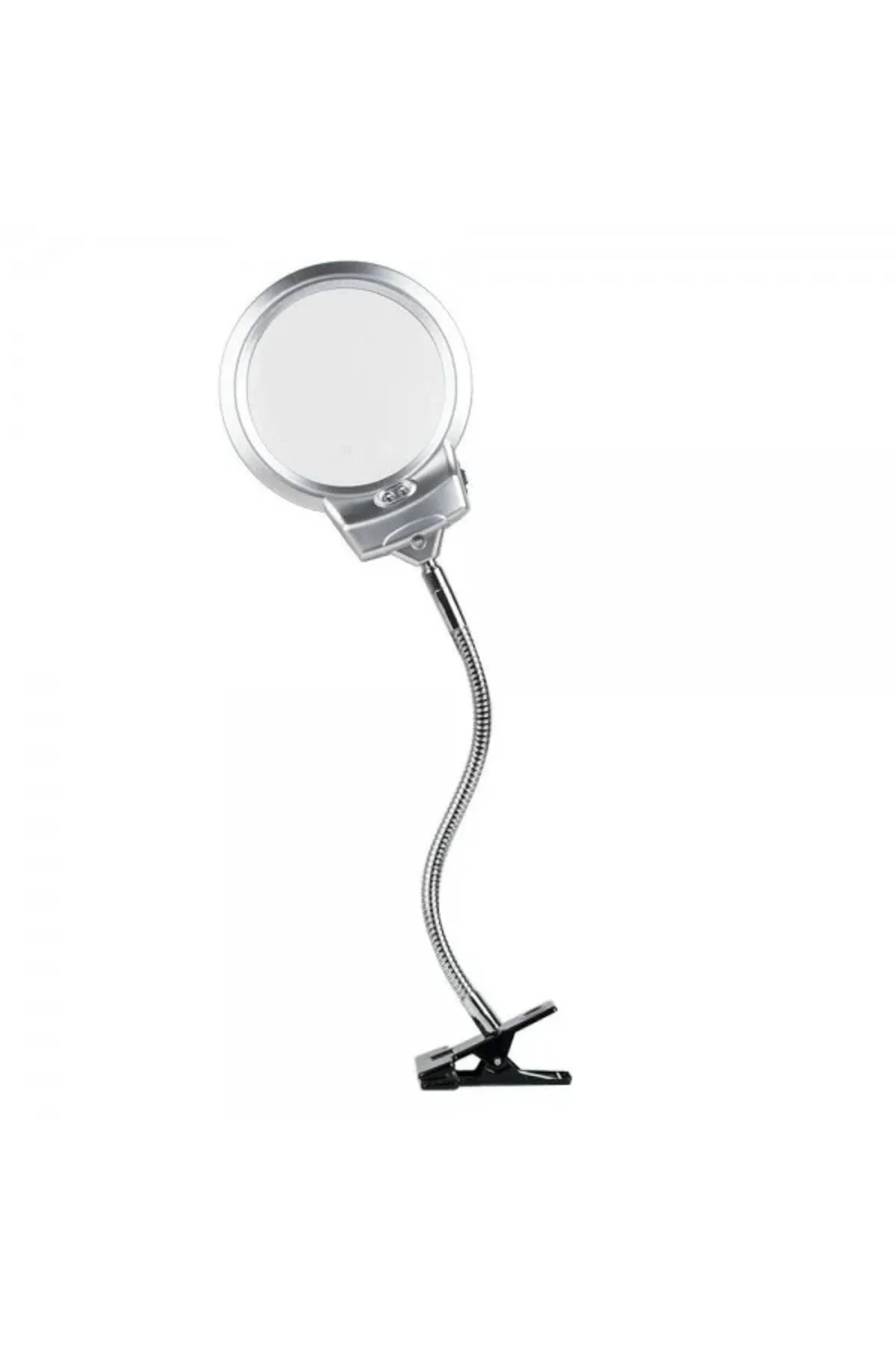 -2.5X130 MM 5X24 MM LED Aydınlatmalı Büyüteç,Masa üstü Metal Hort