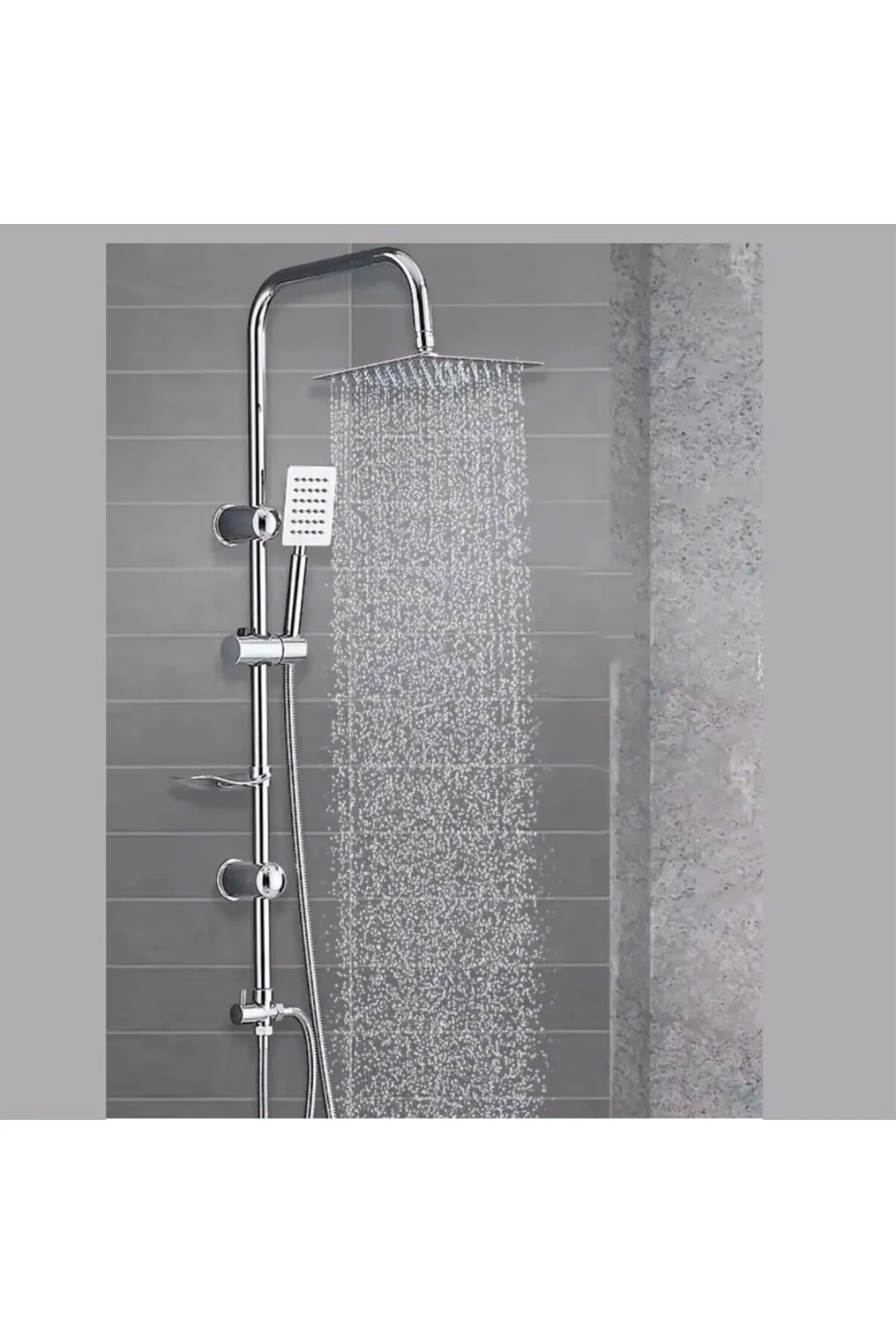 25x25 Cm 304 Paslanmaz Çelik Tepe Duşu – Geniş Kare Duş Başlığı, 