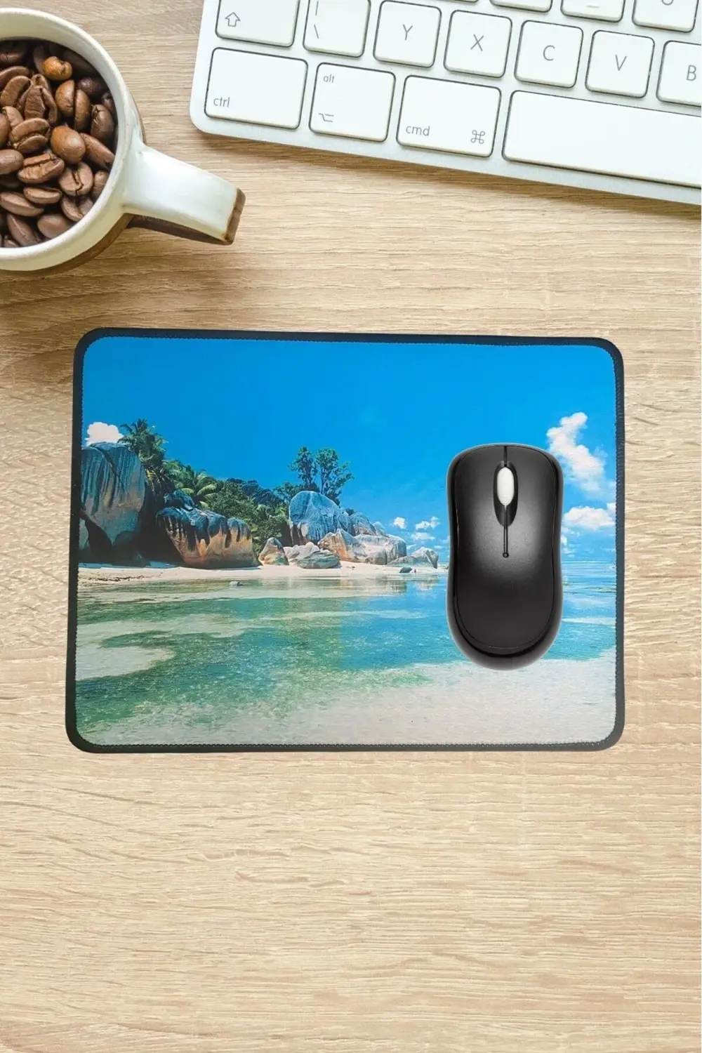 ® 25x32 cm Küçük Boy Mouse Pad Manzara Ada