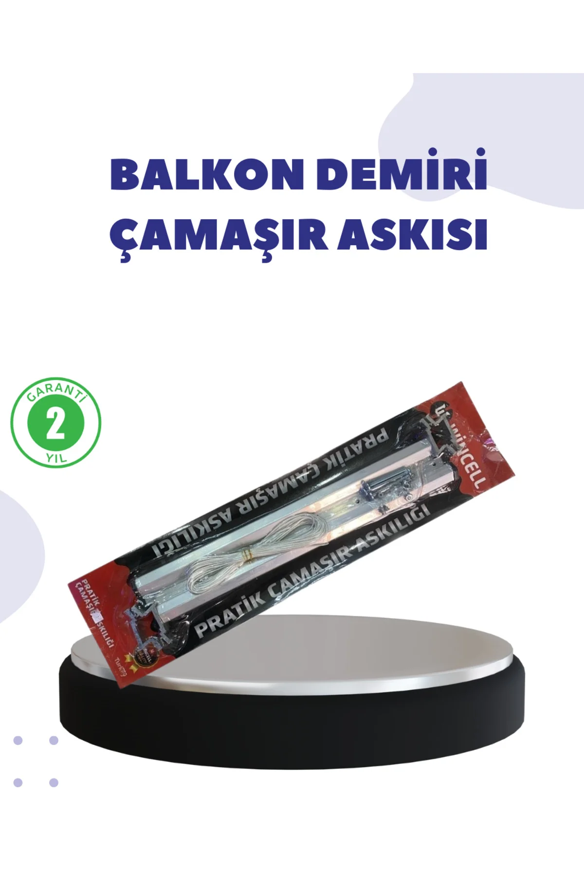 25x60 Balkon Askılığı Kare Demir Uyumlu Hava Dayanıklı Çamaşır As
