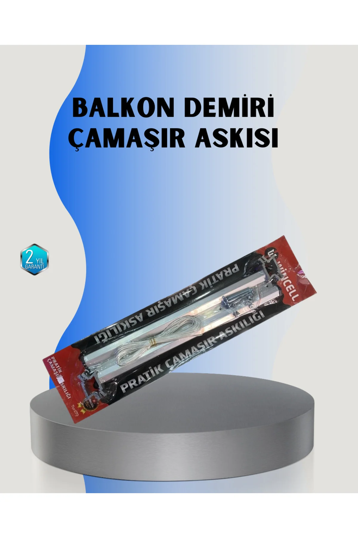 25x60 Balkon Askılığı Kare Demir Uyumlu Hava Dayanıklı Çamaşır As