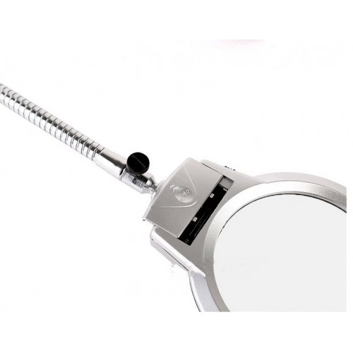 2.5x90 Mm 5x24 Mm Büyüteç, Mandallı Metal Hortumlu Masa Üstü Büyü - Görsel 4