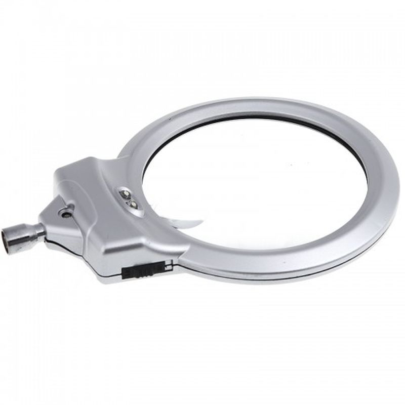 2.5X90 Mm 5X24 Mm Büyüteç Mandallı Metal Hortumlu Masa Üstü Büyüt