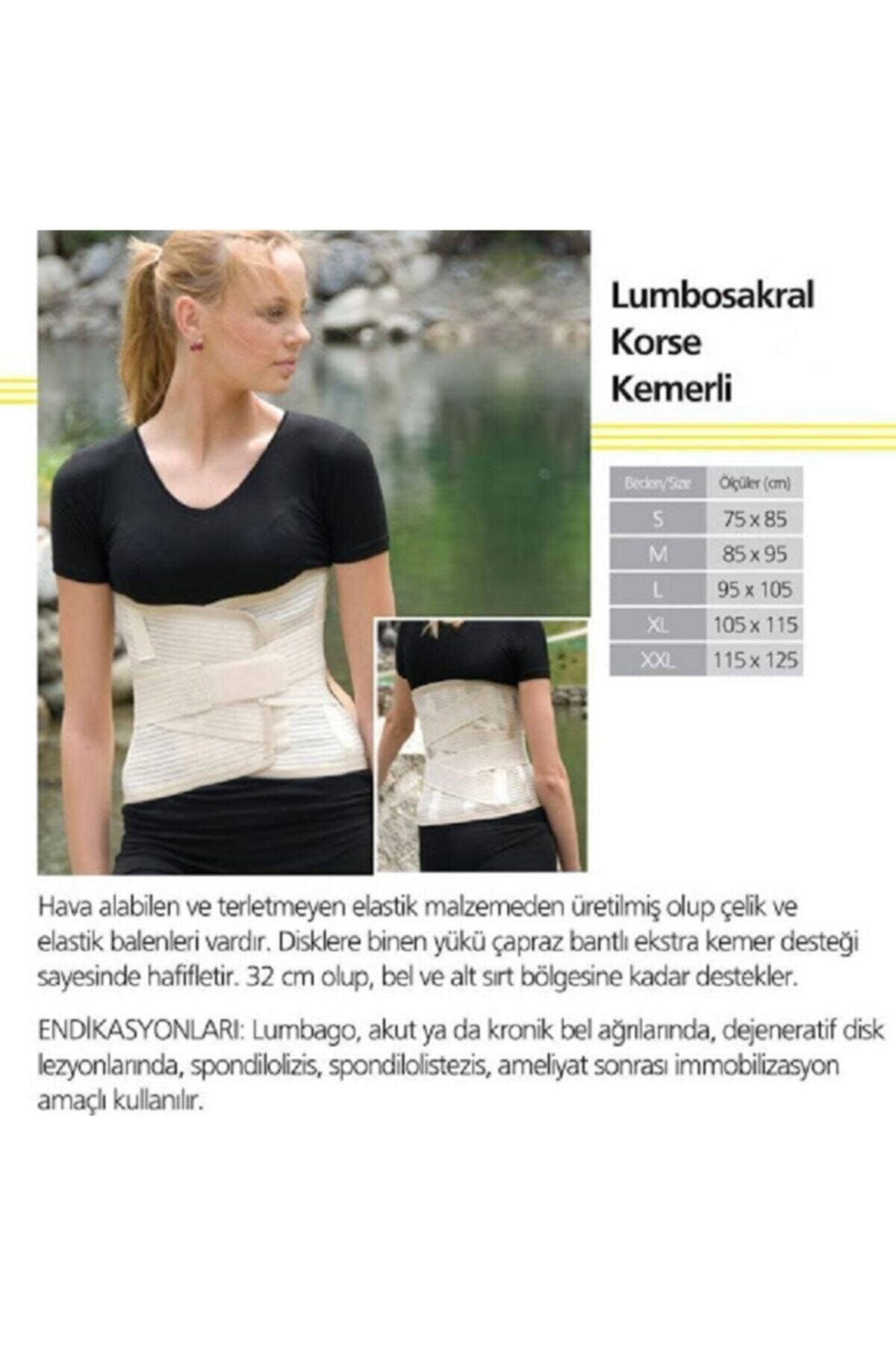 Ortolife 26 Cm Lumbosakral Çelik Balenli (Bel Fıtığı) Korse