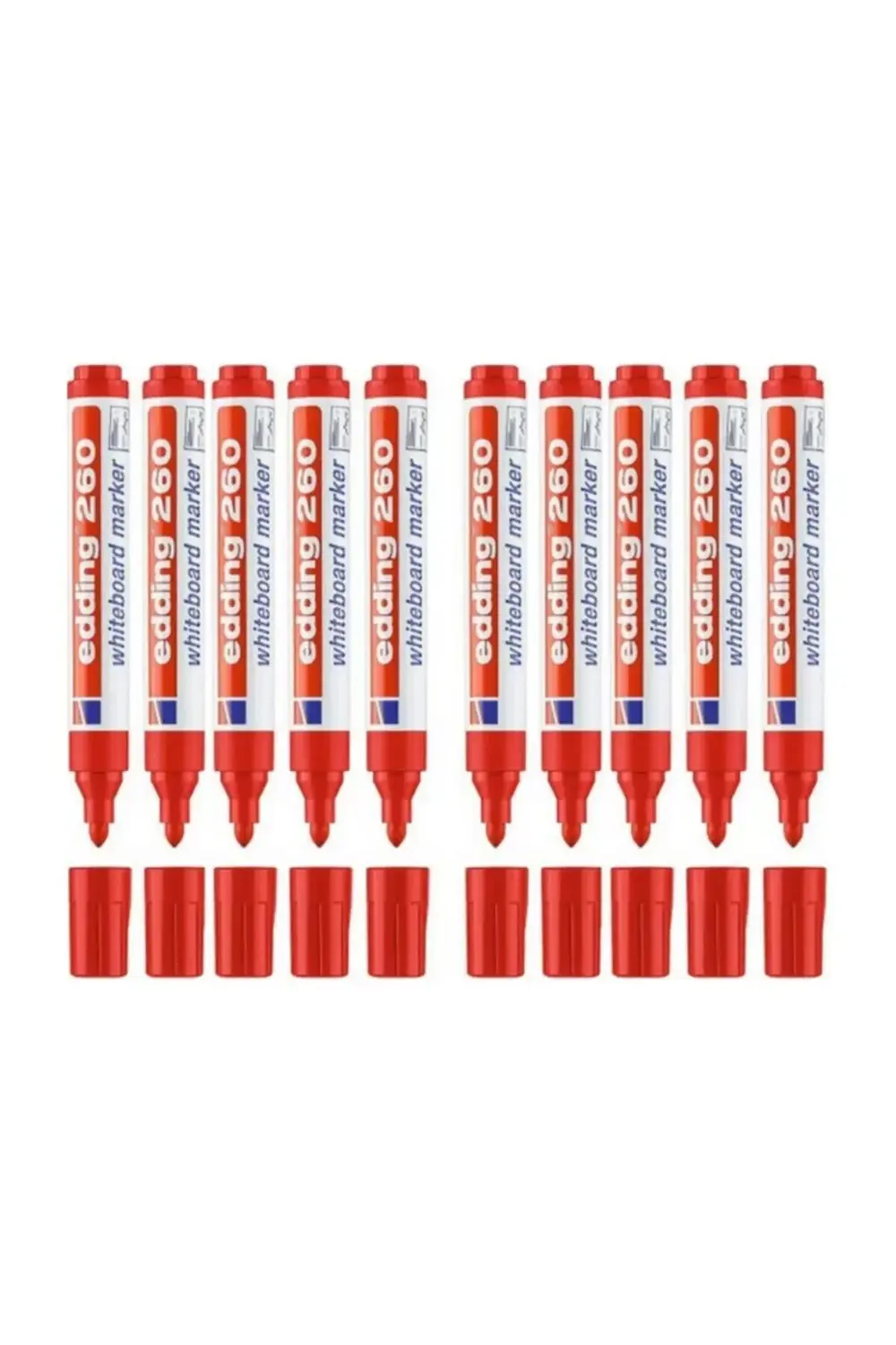260 Beyaz Tahta Kalemi 10'lu Paket Kırmızı