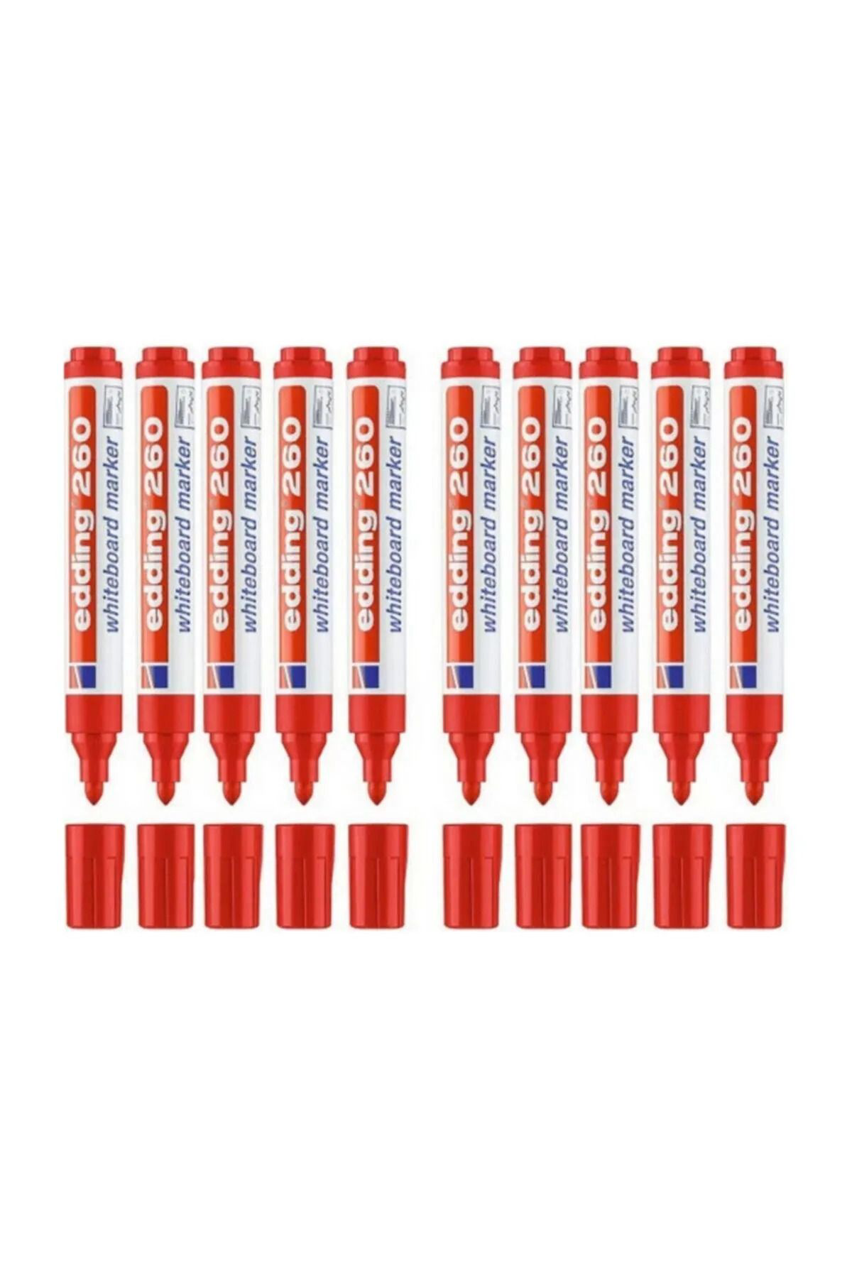 260 Beyaz Tahta Kalemi 10'lu Paket Kırmızı